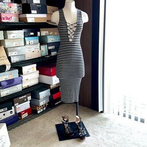 Windsor striped midi dress